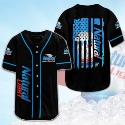 US Natural Light Flag Baseball Jersey Beer Lovers Gift US Natural Light Flag Baseball Jersey Beer Lovers Gift