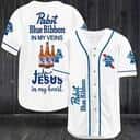 Pabst Blue Ribbon In My Veins Baseball Jersey Beer Lovers Gift Pabst Blue Ribbon In My Veins Baseball Jersey Beer Lovers Gift
