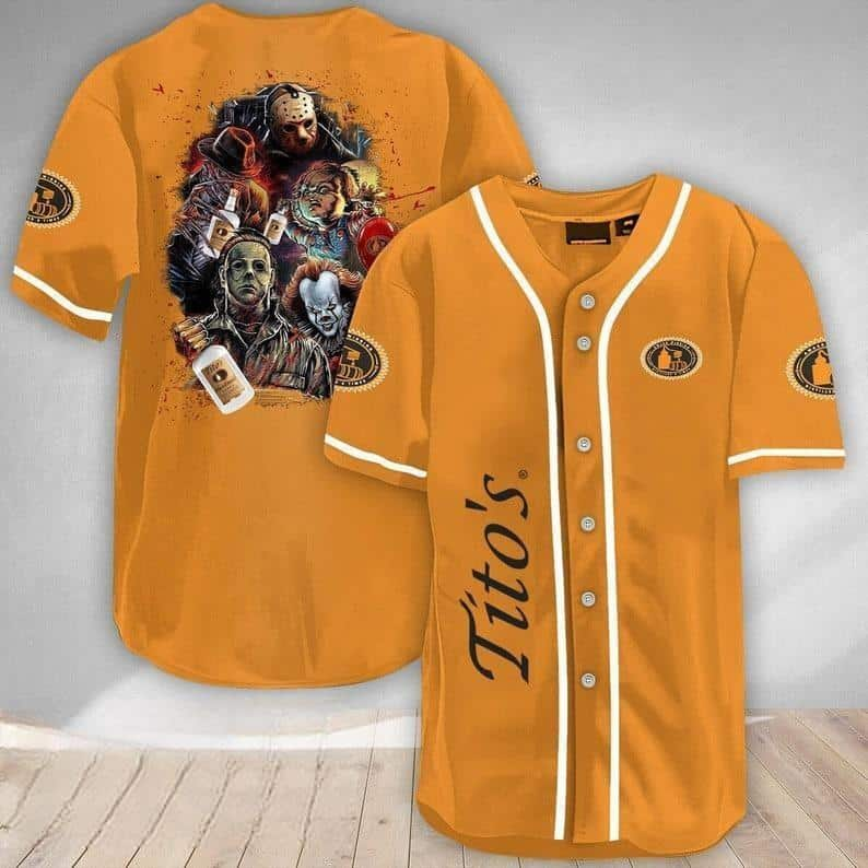 Tito’s Vodka Baseball Jersey Halloween Horror Characters