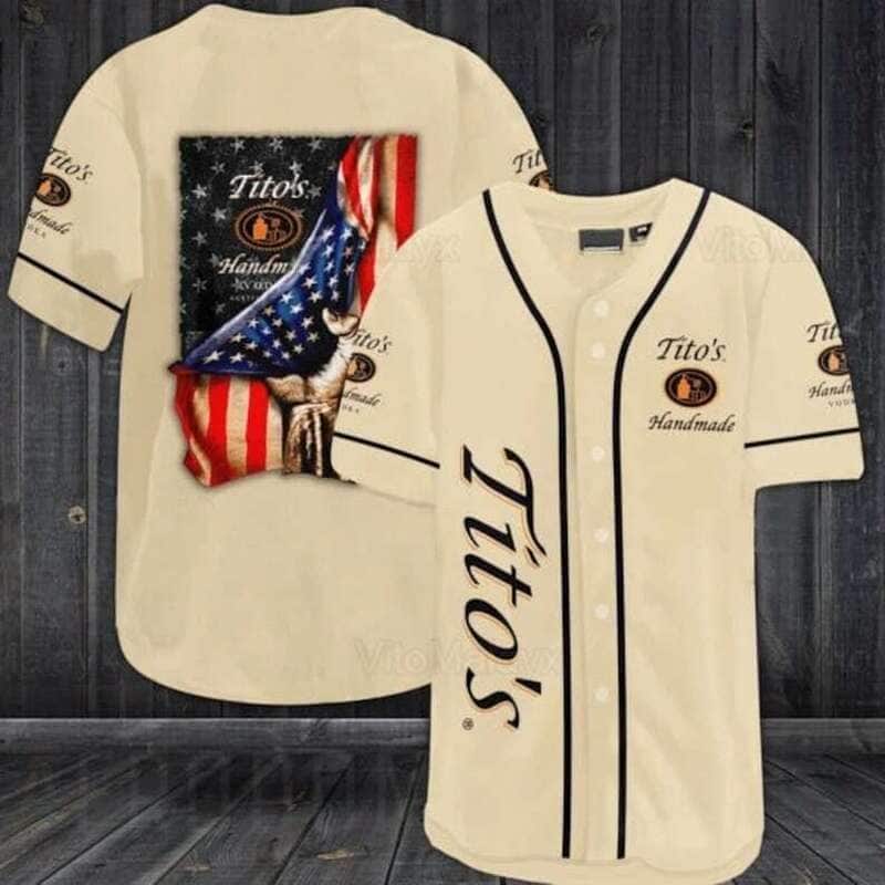 Tito's Baseball Jersey US Flag Gift For Vodka Lovers Tito's Baseball Jersey US Flag Gift For Vodka Lovers