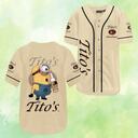 Minions Loves Tito's Vodka Baseball Jersey Gift For Best Friend Minions Loves Tito's Vodka Baseball Jersey Gift For Best Friend