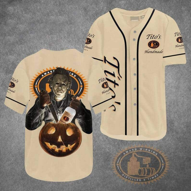 Michael Myers Tito's Vodka Baseball Jersey Gift For Sport Dad