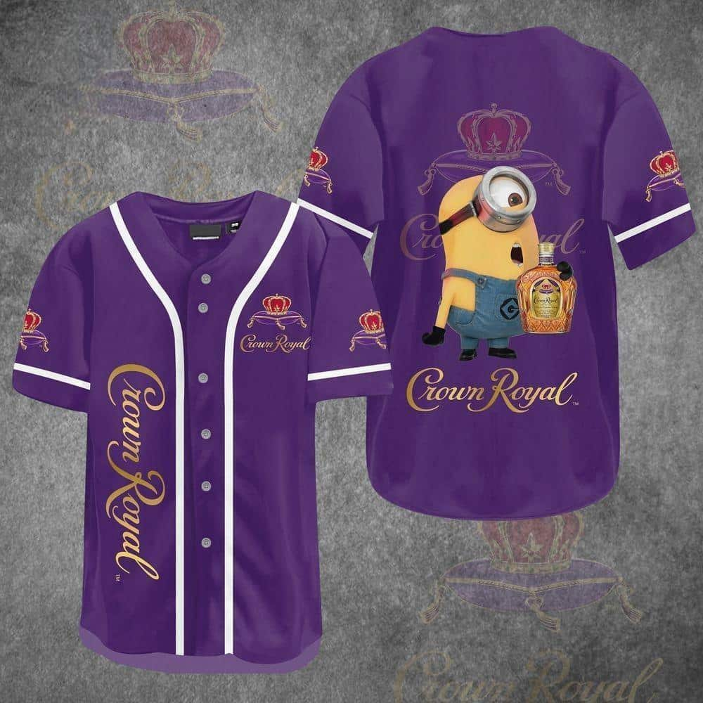 Minion Crown Royal Baseball Jersey Gift For Whisky Lovers