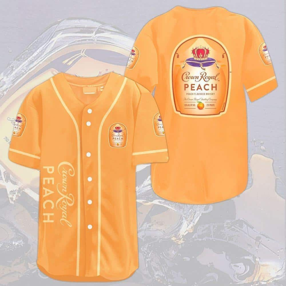 Crown Royal Peach Baseball Jersey Gift For Whisky Lovers