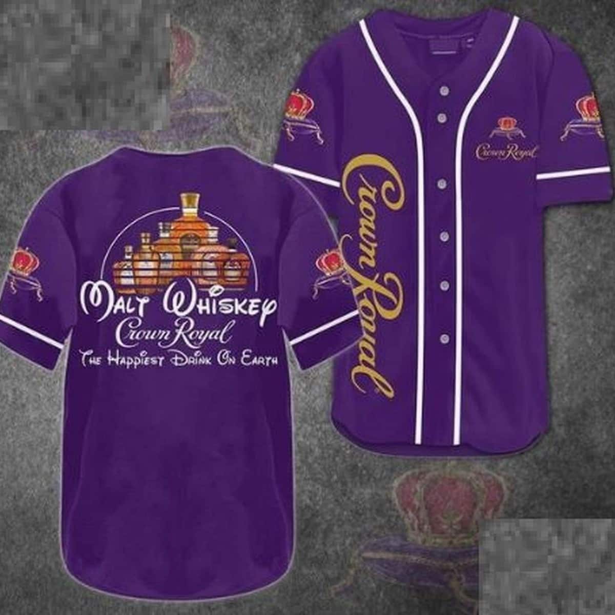 Crown Royal Baseball Jersey Malt Whiskey The Happiest Drink On Earth Crown Royal Baseball Jersey Malt Whiskey The Happiest Drink On Earth