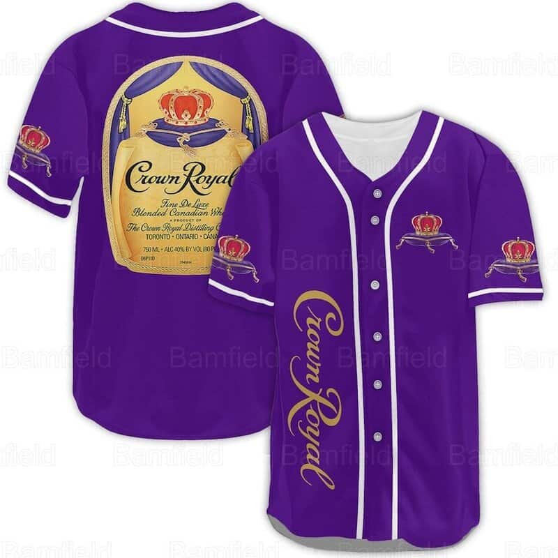Purple Crown Royal Baseball Jersey Gift For Sporty Boyfriend