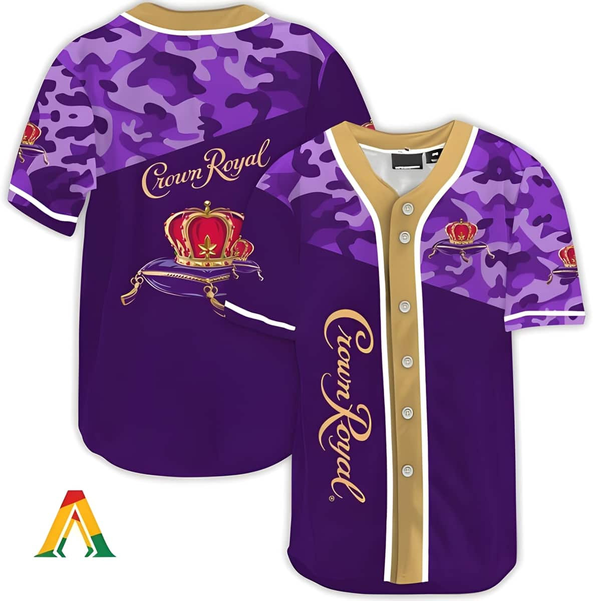 Classic Camouflage Crown Royal Baseball Jersey Gift For Sport Dad