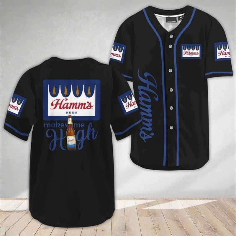 Hamm's Beer Baseball Jersey Make Me High Gift For Sport Dad