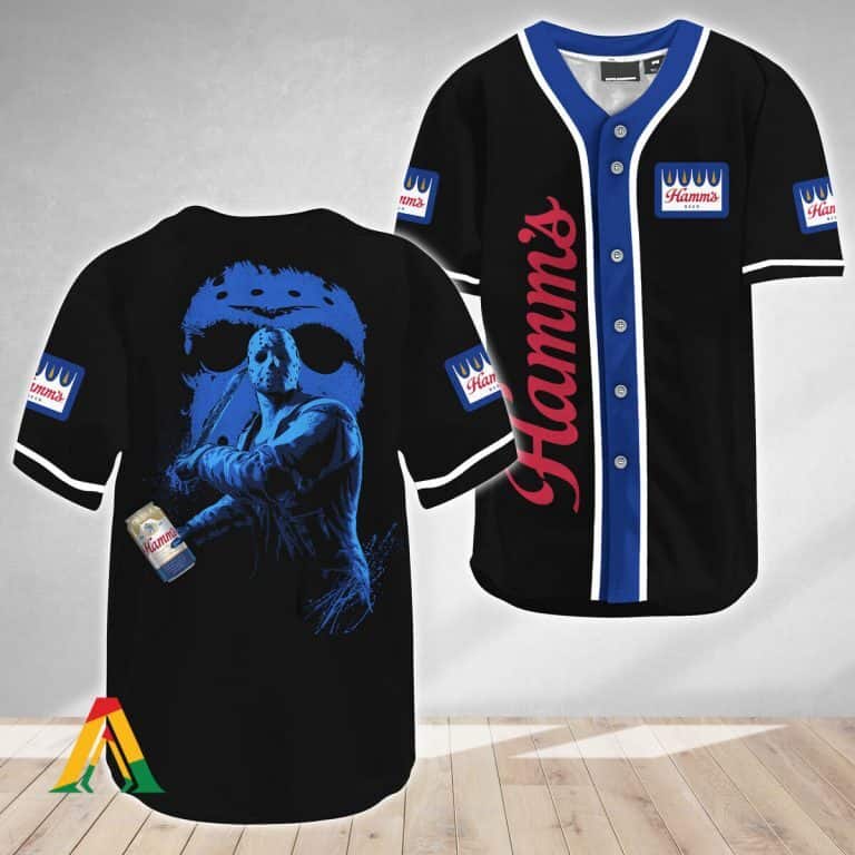 Hamm’s Beer Baseball Jersey Jason Voorhees Friday The 13th