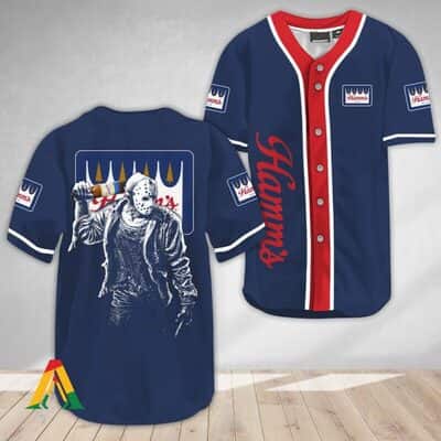 Jason Voorhees Hamm’s Beer Baseball Jersey Gift For Sporty Husband Jason Voorhees Hamm’s Beer Baseball Jersey Gift For Sporty Husband