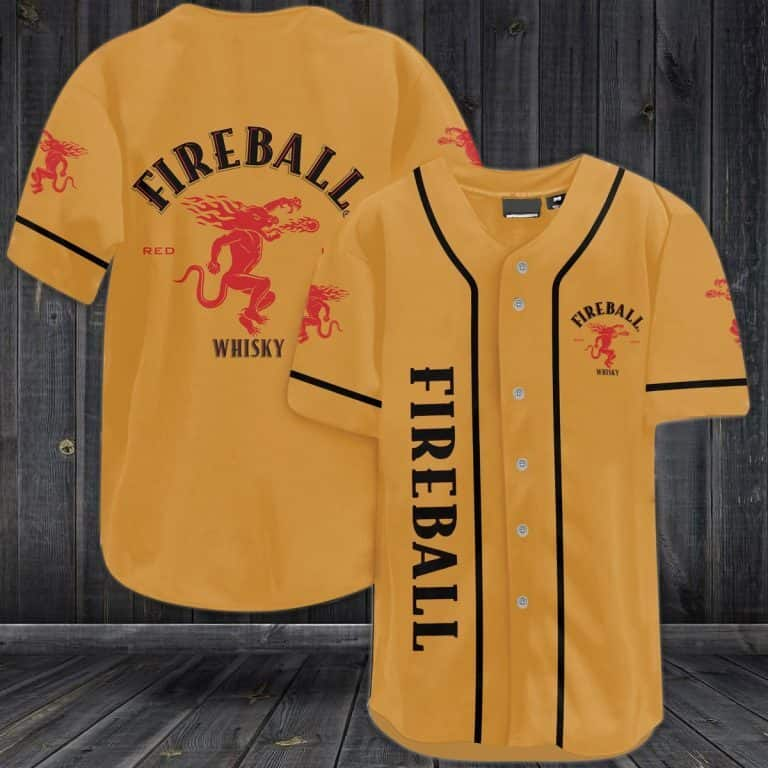 Basic Fireball Baseball Jersey Whisky Lovers Gift