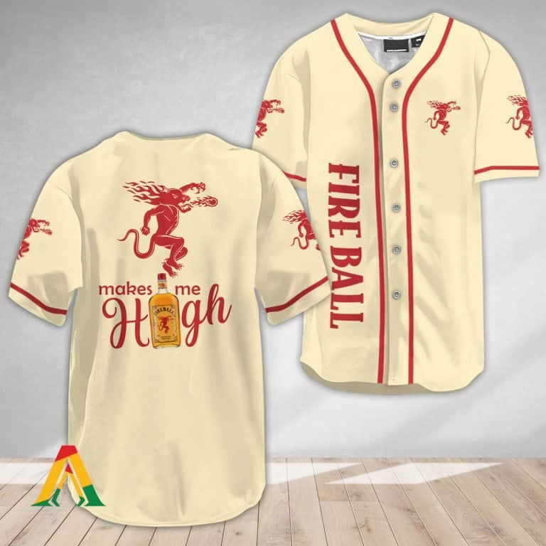 Fireball Baseball Jersey Make Me High Gift For Sport Dad