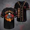 Skull With Fireball Baseball Jersey Gift For Whisky Lovers Skull With Fireball Baseball Jersey Gift For Whisky Lovers