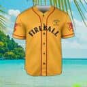 Yellow Fireball Cinnamon Whisky Baseball Jersey Tastes Like Heaven Burns Like Hell