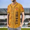 Skull With Fireball Baseball Jersey Whisky Lovers Gift Skull With Fireball Baseball Jersey Whisky Lovers Gift