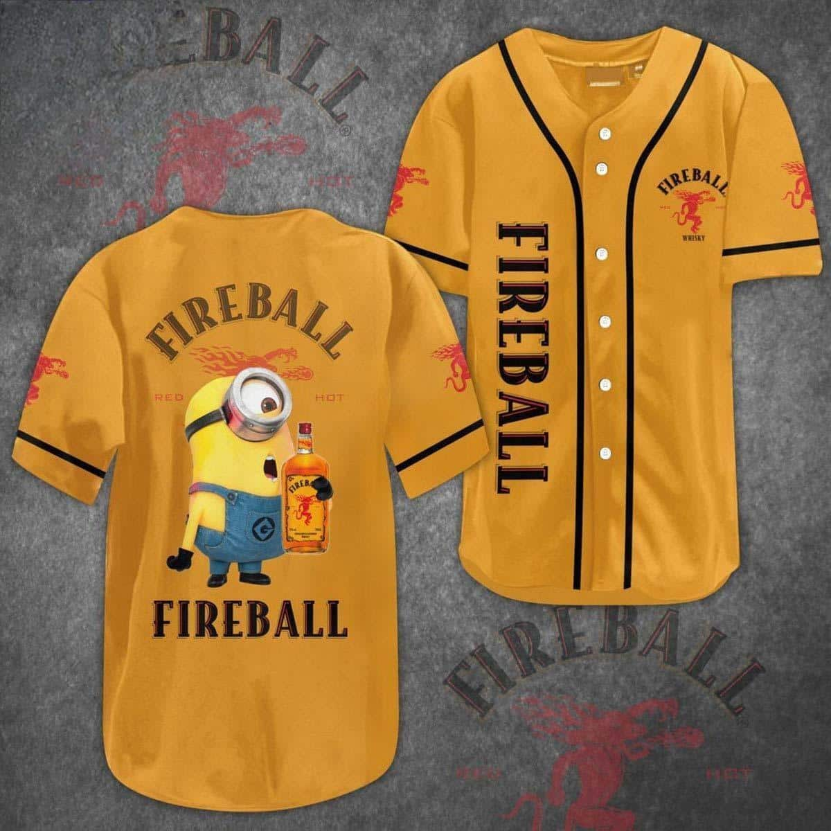 Minions Fireball Baseball Jersey Gift For Sporty Husband