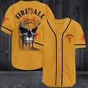 Fireball Skull Baseball Jersey Gift For Sporty Boyfriend Fireball Skull Baseball Jersey Gift For Sporty Boyfriend