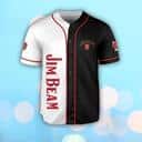 Black And White Split Jim Beam Baseball Jersey Gift For Whiskey Lovers Black And White Split Jim Beam Baseball Jersey Gift For Whiskey Lovers