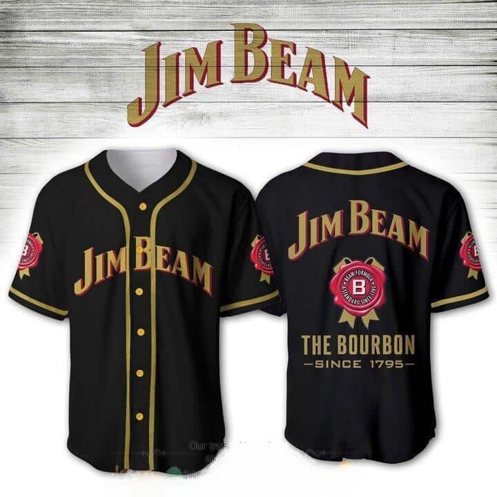 Jim Beam Whiskey Baseball Jersey Sports Gift For Him Jim Beam Whiskey Baseball Jersey Sports Gift For Him