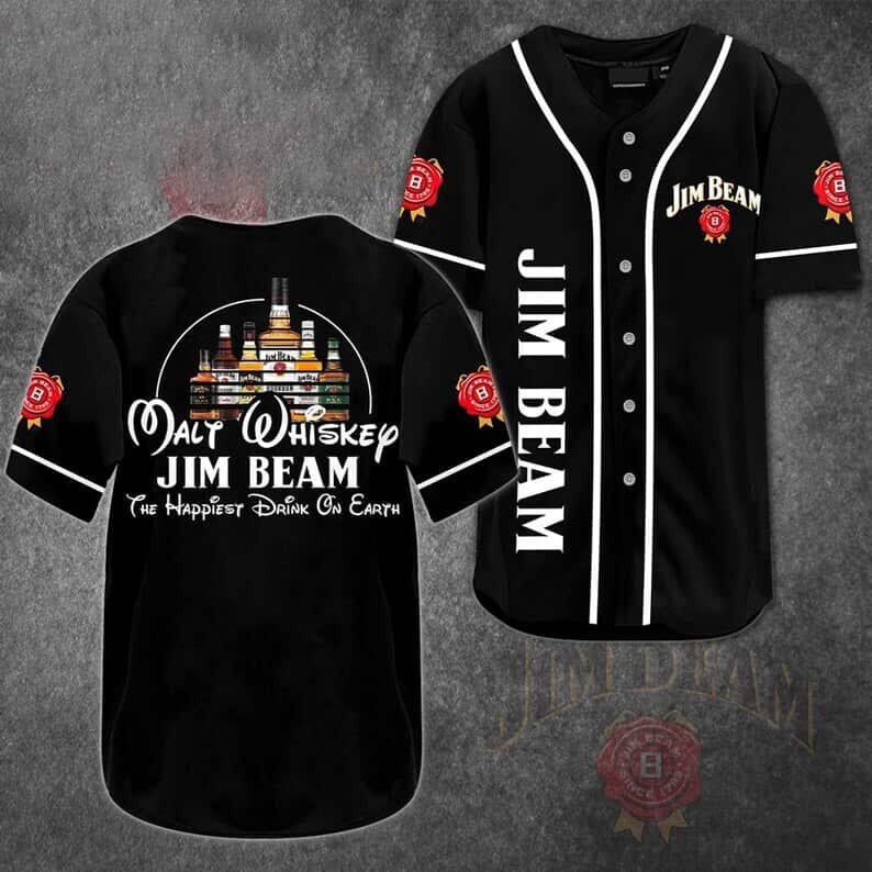 Jim Beam Baseball Jersey Malt Whiskey The Happiest Drink On Earth Jim Beam Baseball Jersey Malt Whiskey The Happiest Drink On Earth