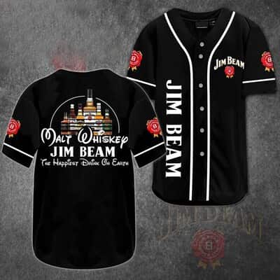 Jim Beam Baseball Jersey Malt Whiskey The Happiest Drink On Earth