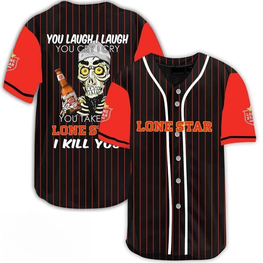 Laugh Cry Take My Lone Star Beer Baseball Jersey Gift For Baseball Fans