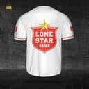 White Lone Star Beer Baseball Jersey Sports Gift For Him
