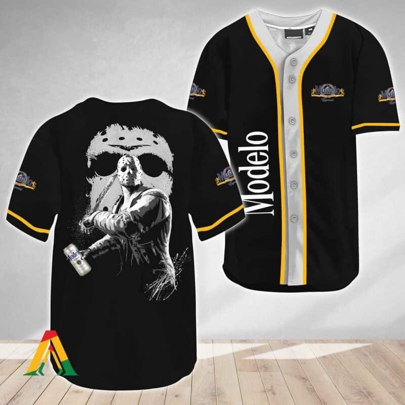 Modelo Beer Baseball Jersey Jason Voorhees Friday The 13th Modelo Beer Baseball Jersey Jason Voorhees Friday The 13th