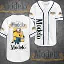 Funny Minion Loves Modelo Baseball Jersey Gift For Beer Lovers