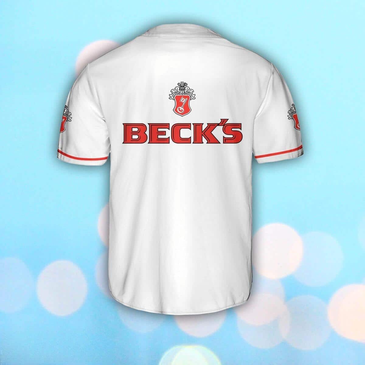 Beck’s White Baseball Jersey Gift For Beer Lovers Beck’s White Baseball Jersey Gift For Beer Lovers
