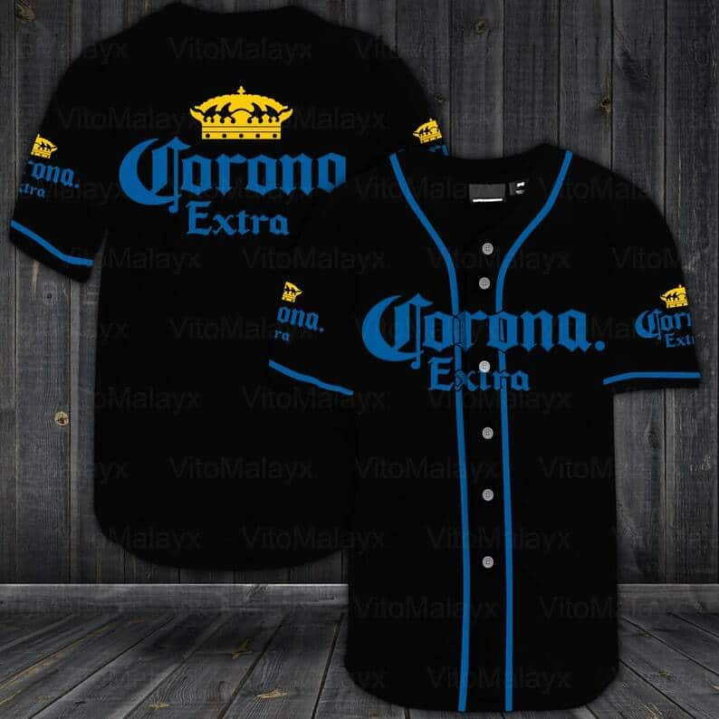 Black Corona Extra Baseball Jersey Gift For Beer Lovers