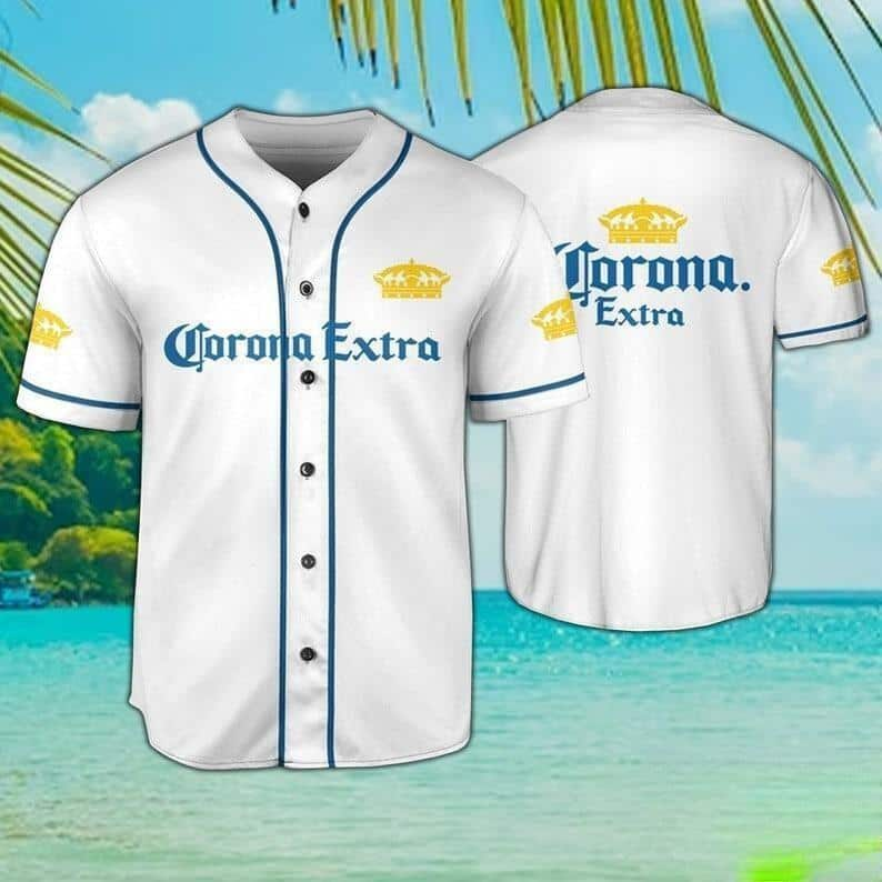 White Corona Extra Baseball Jersey Gift For Beer Drinkers