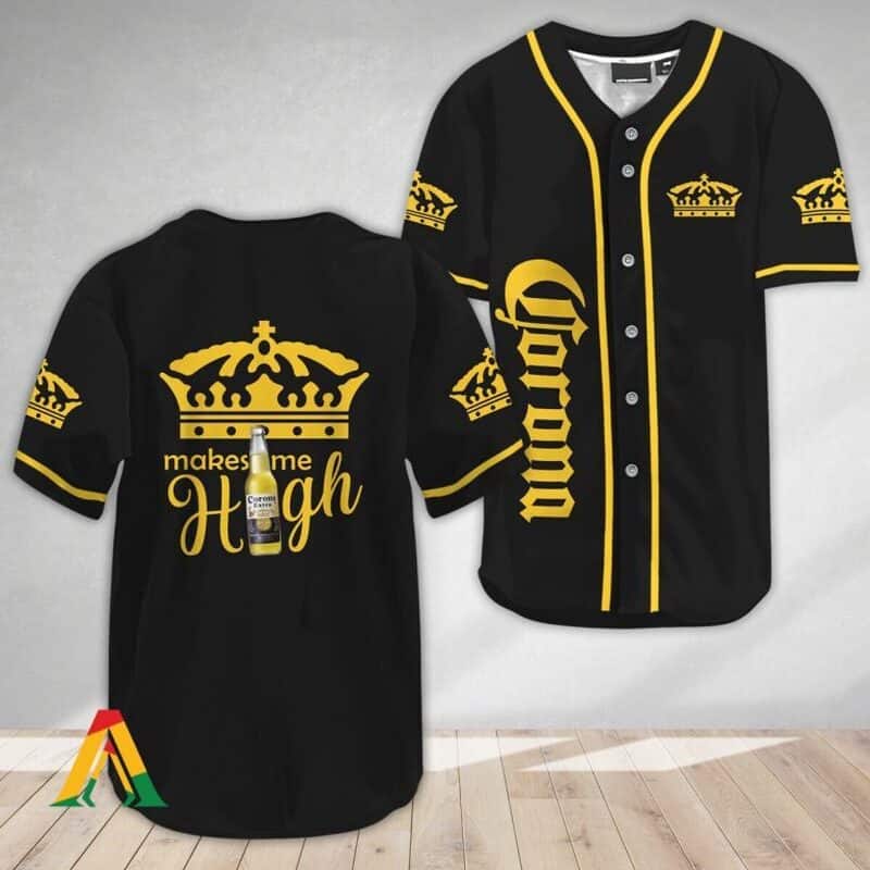 Corona Extra Make Me High Baseball Jersey Corona Extra Make Me High Baseball Jersey