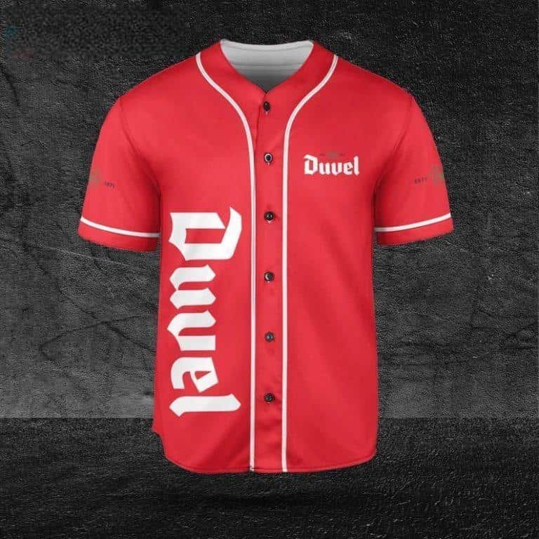 Red Duvel Beer Baseball Jersey Gift For Sport Dad Red Duvel Beer Baseball Jersey Gift For Sport Dad
