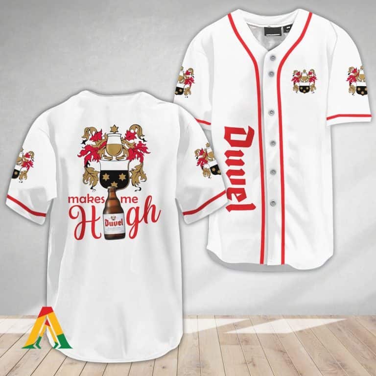 Duvel Beer Make Me High Baseball Jersey Duvel Beer Make Me High Baseball Jersey
