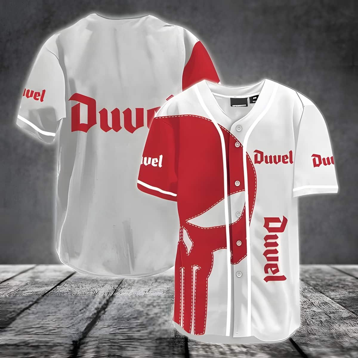 Red Skull Duvel Baseball Jersey Birthday Gift For Beer Lovers