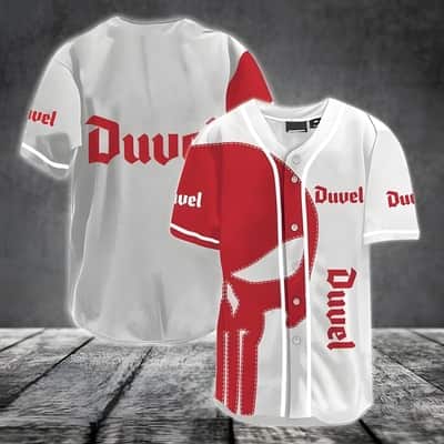 Red Skull Duvel Baseball Jersey Birthday Gift For Beer Lovers