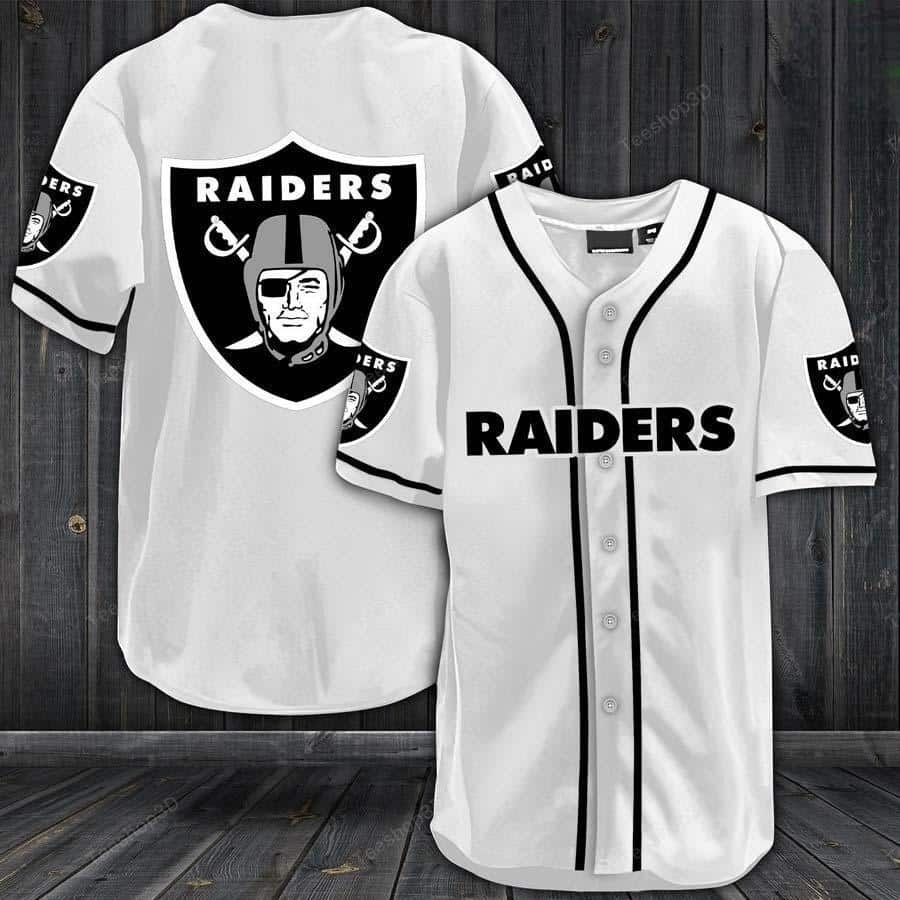 NFL Las Vegas Raiders Baseball Jersey Birthday Gift For Dad