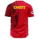 Red NFL Kansas City Chiefs Baseball Jersey Polynesian Pattern