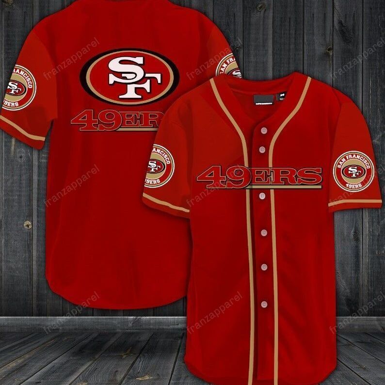 Basic San Francisco 49ers Baseball Jersey Gift For NFL Fans