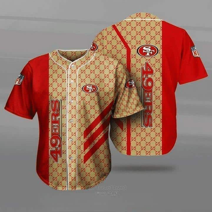 NFL San Francisco 49ers Baseball Jersey Gucci Parody