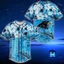 NFL Carolina Panthers Baseball Jersey Tropical Flower NFL Carolina Panthers Baseball Jersey Tropical Flower