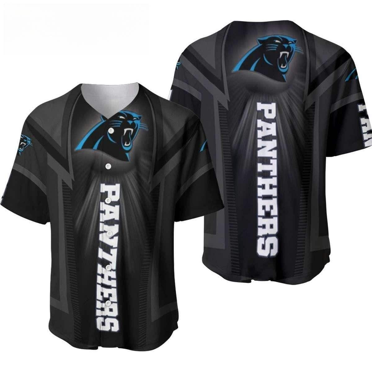 Black NFL Carolina Panthers Baseball Jersey Gift For Sport Dad