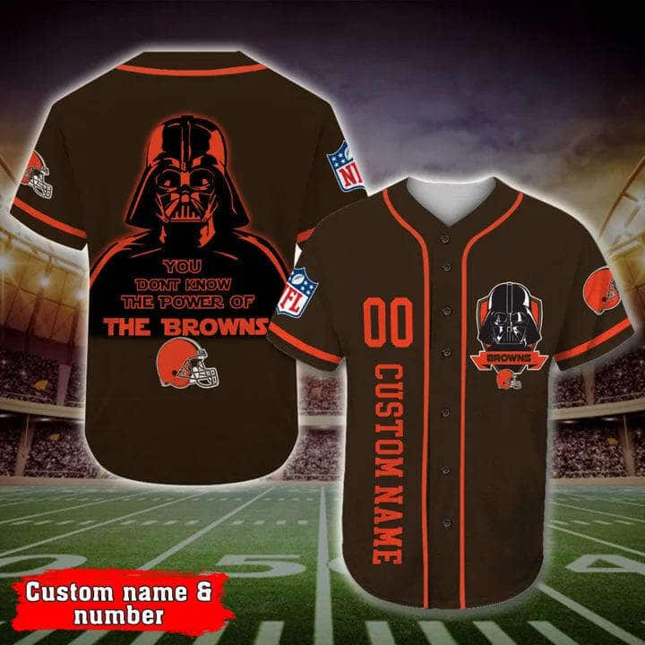 Personalized You Don't Know The Power Of NFL Cleveland Browns Baseball Jersey Darth Vader Star Wars