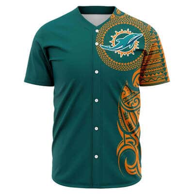 Polynesian NFL Miami Dolphins Baseball Jersey Gift For Football Fans Polynesian NFL Miami Dolphins Baseball Jersey Gift For Football Fans