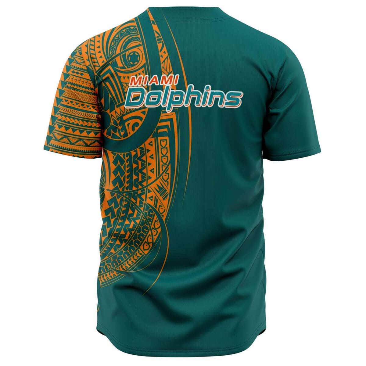 Polynesian NFL Miami Dolphins Baseball Jersey Gift For Football Fans Polynesian NFL Miami Dolphins Baseball Jersey Gift For Football Fans