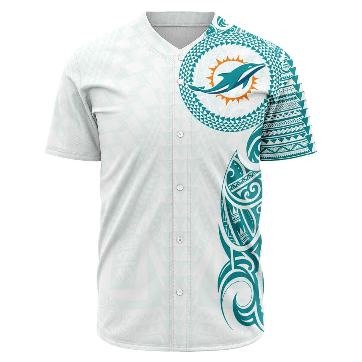 Polynesian NFL Miami Dolphins Baseball Jersey Gift For Football Players