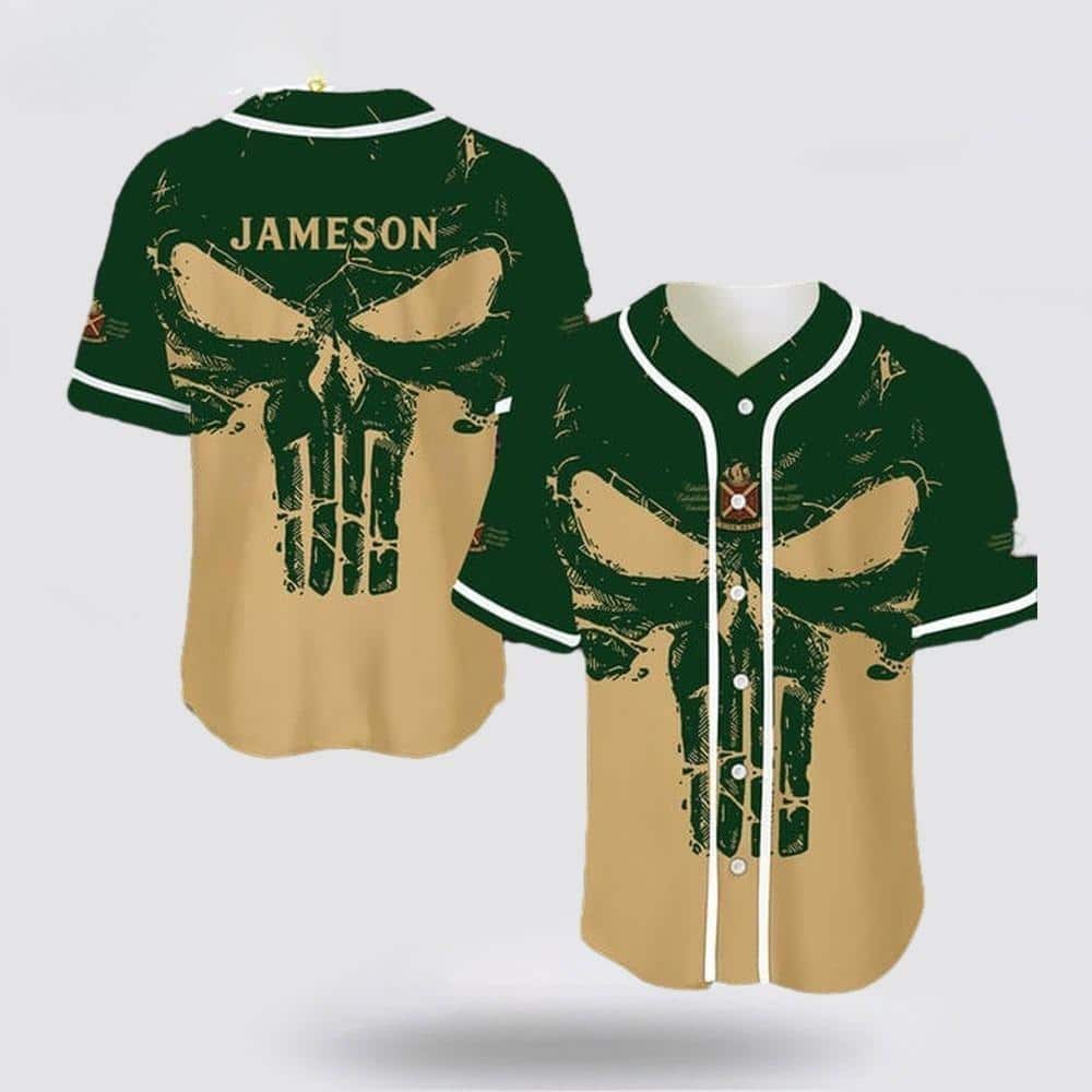 Retro Skull Jameson Whiskey Baseball Jersey Gift For Sport Dad Retro Skull Jameson Whiskey Baseball Jersey Gift For Sport Dad