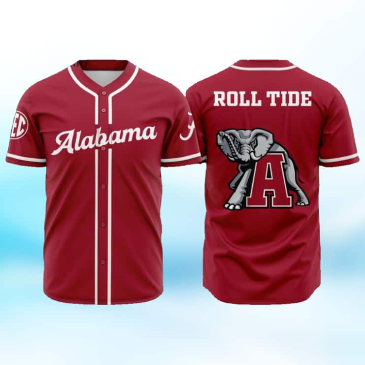 NCAA Alabama Crimson Tide Baseball Jersey Gift For Football Players NCAA Alabama Crimson Tide Baseball Jersey Gift For Football Players