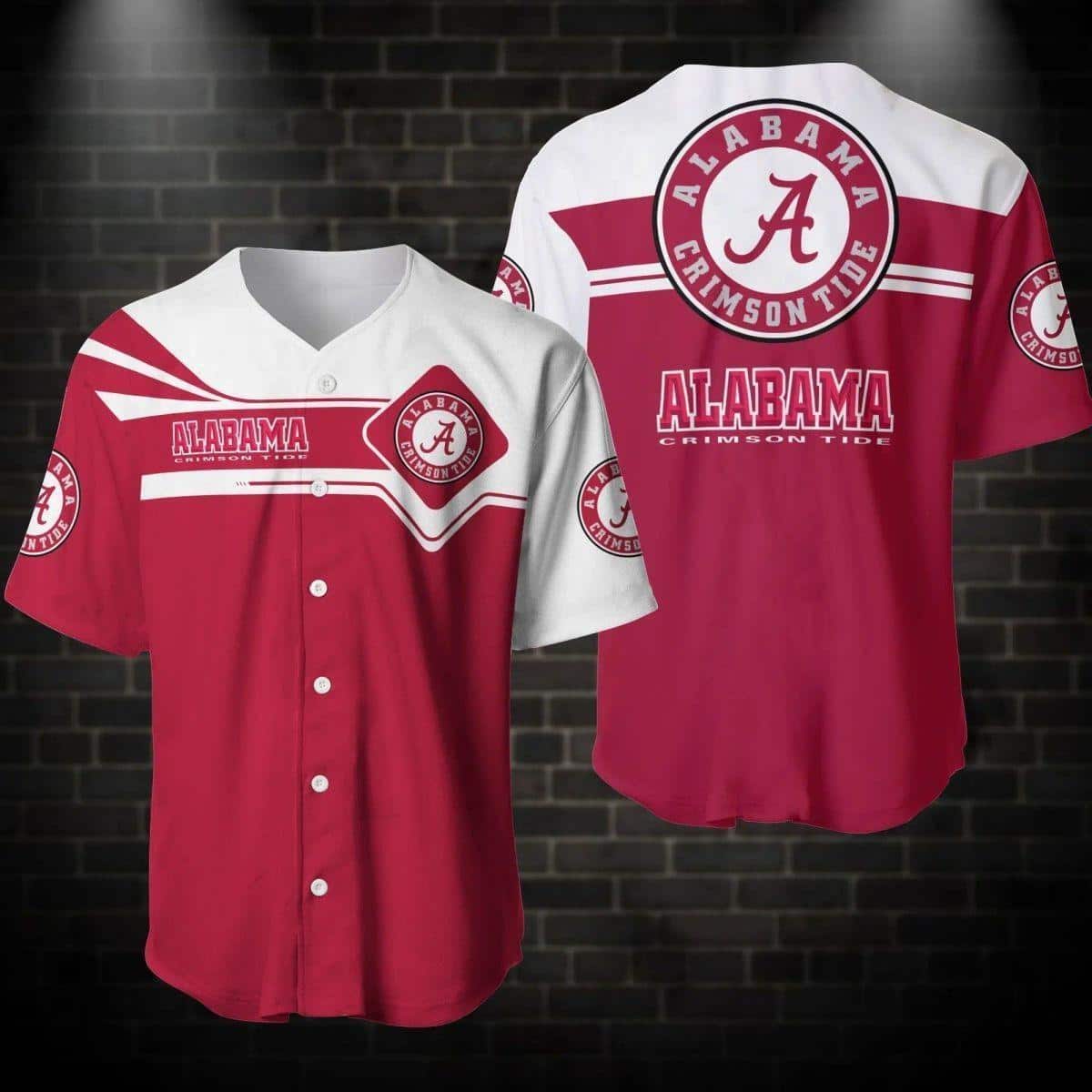 NCAA Alabama Crimson Tide Baseball Jersey Football Gift For Men NCAA Alabama Crimson Tide Baseball Jersey Football Gift For Men